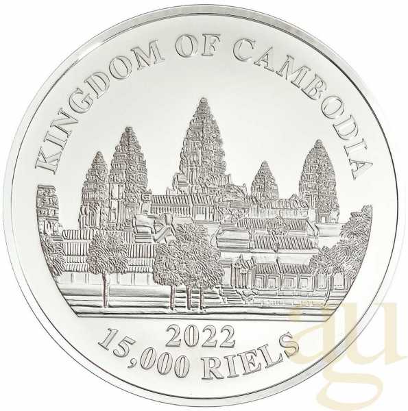 5 Unzen Silbermünze Kambodscha Lost Tigers 2022