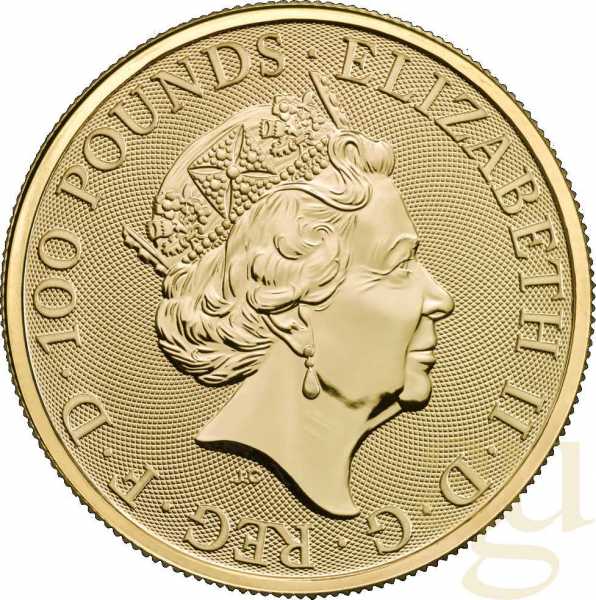 1 Unze Goldmünze Queens Beasts Unicorn 2018