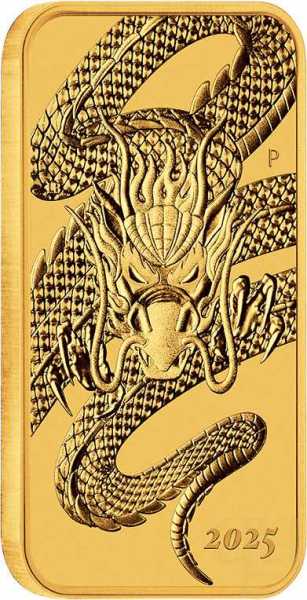 1 Unze Goldmünze Perth Mint - Rectangular Dragon 2025