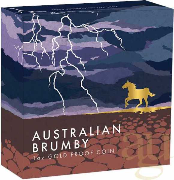 1 Unze Goldmünze Australien Brumby 2025 - polierte Platte