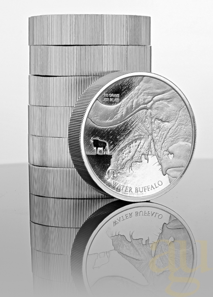 100 Gramm Silbermünze Water Buffalo "Wasserbüffel" 2017