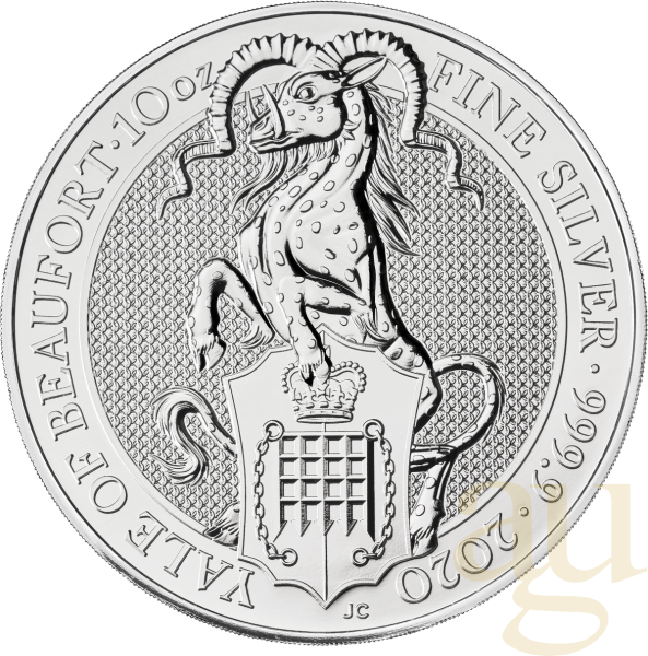 10 Unzen Silbermünze Queens Beasts Yale 2020