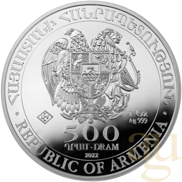 1 Unze Silbermünze Armenien Arche Noah 2022