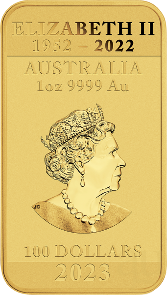 1 Unze Goldmünze Perth Mint - Rectangular Dragon 2023