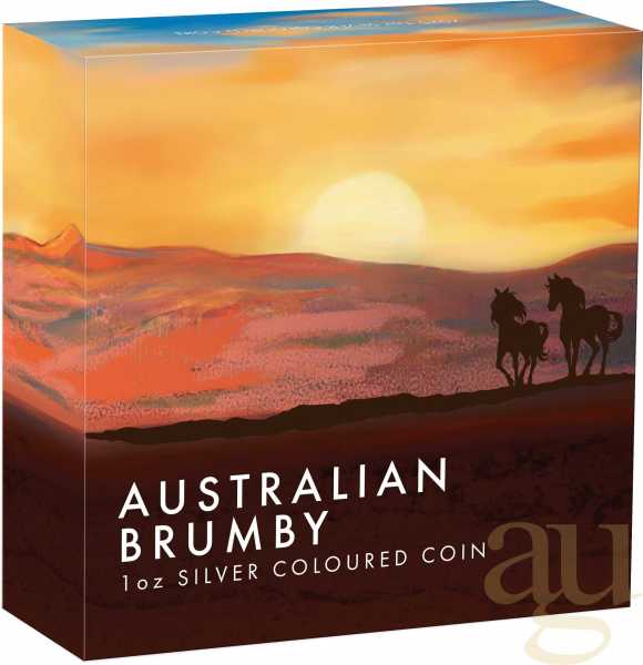 1 Unze Silbermünze Australien Brumby 2025 - coloriert