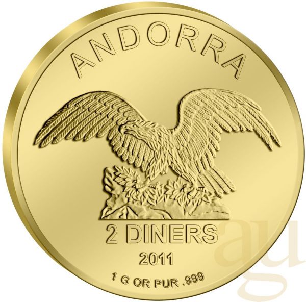 1 Gramm Goldmünze Eagle Andorra