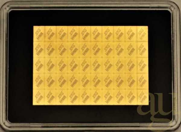 50 x 0,5g Gold Combibarren / Goldtafel / Tafelbarren