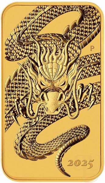 1 Unze Goldmünze Perth Mint - Rectangular Dragon 2025