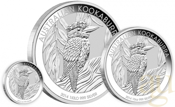 10 Unzen Silbermünze Australien Kookaburra 2014
