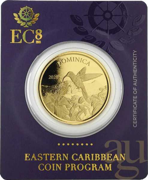1 Unze Goldmünze EC8 Dominica - Hummingbird 2020