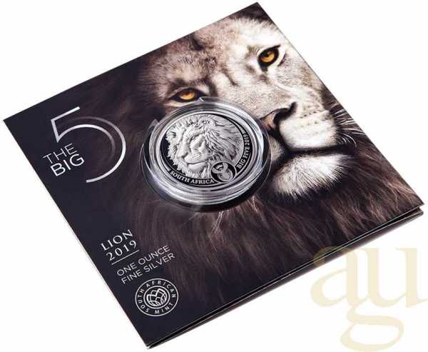 1 Unze Silbermünze Südafrika Big Five Löwe 2019