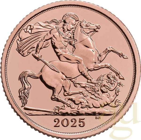 1 Pfund Goldmünze Sovereign King Charles 2025