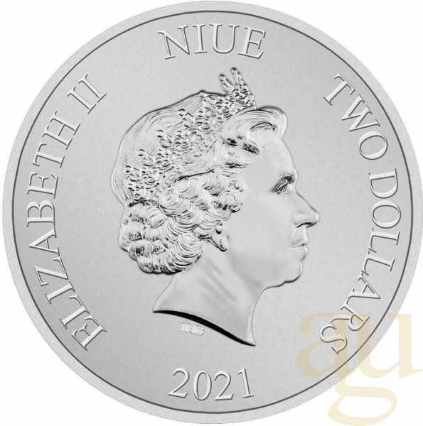 1 Unze Silbermünze Niue Star Wars - Millennium Falcon 2021