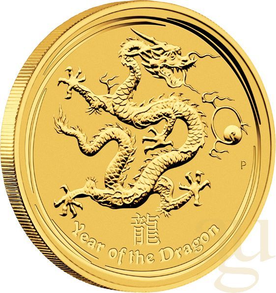 1/4 Unze Goldmünze Australien Lunar II Drache 2012