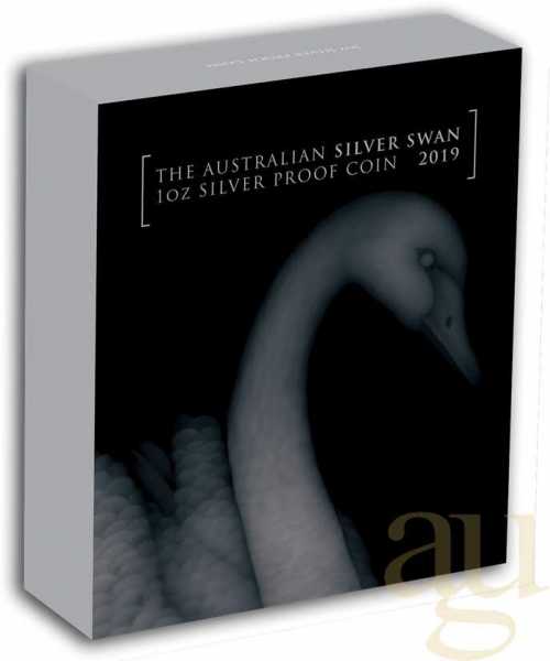 1 Unze Silbermünze Australien Schwan 2019 - polierte Platte