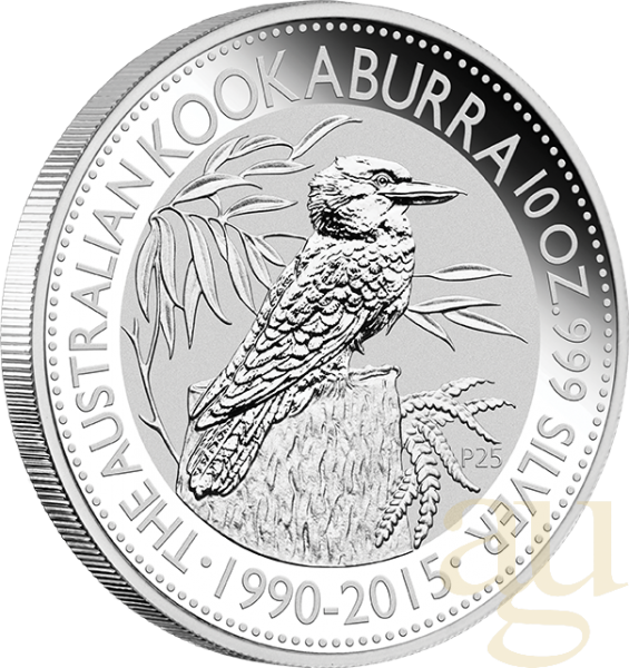 10 Unzen Silbermünze Australien Kookaburra 2015