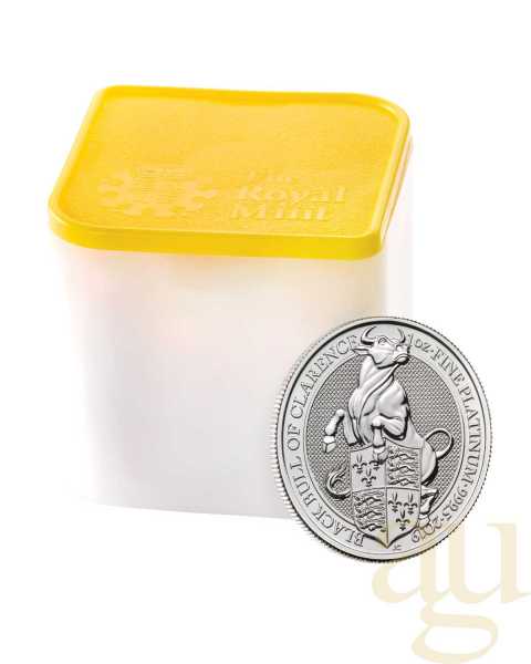 1 Unze Platinmünze Queens Beasts Black Bull 2019