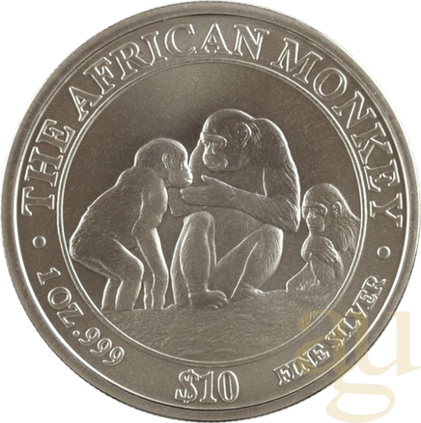 1 Unze Silbermünze Somali Republic African Monkey 2004