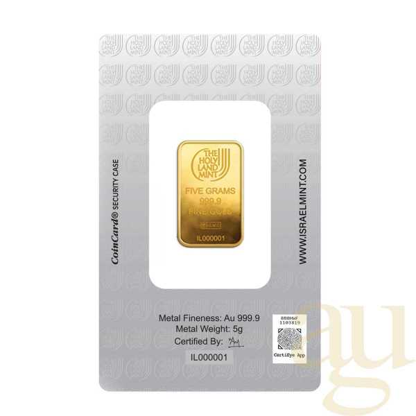5 Gramm Goldbarren The Holy Land Mint - Dove of Peace