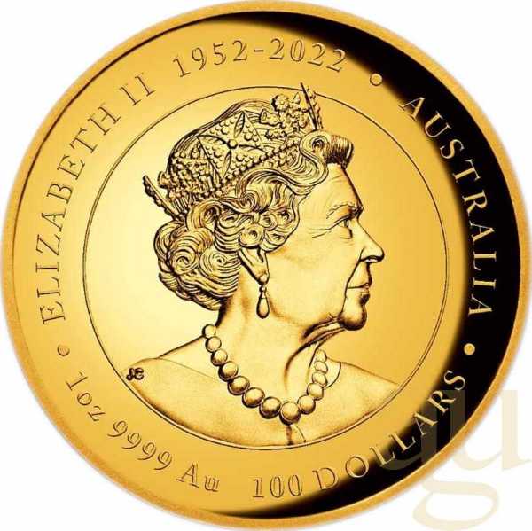 1 Unze Goldmünze Australien Lunar III Drache 2024 - polierte Platte - High Relief