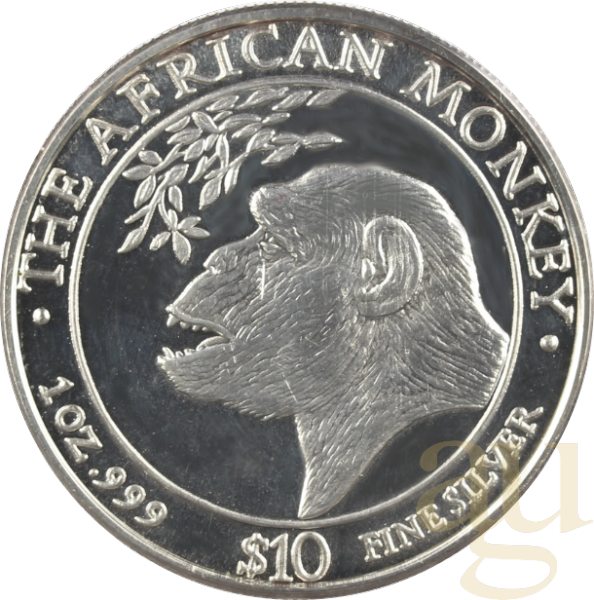 1 Unze Silbermünze Somali Republic African Monkey 1998