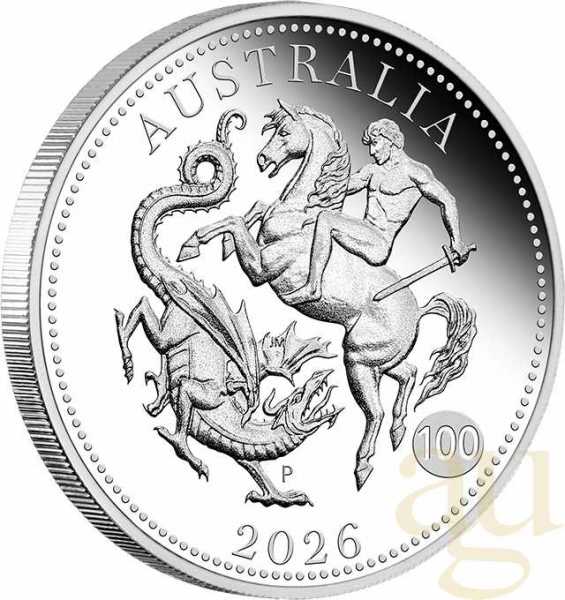 Australien Sovereign 2026 Silbermünze - polierte Platte