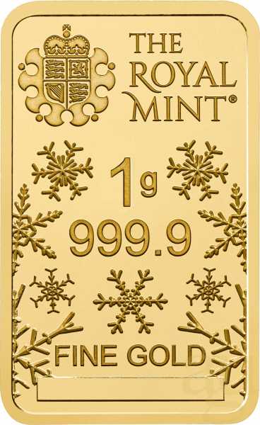 1 Gramm Goldbarren The Royal Mint - Christmas