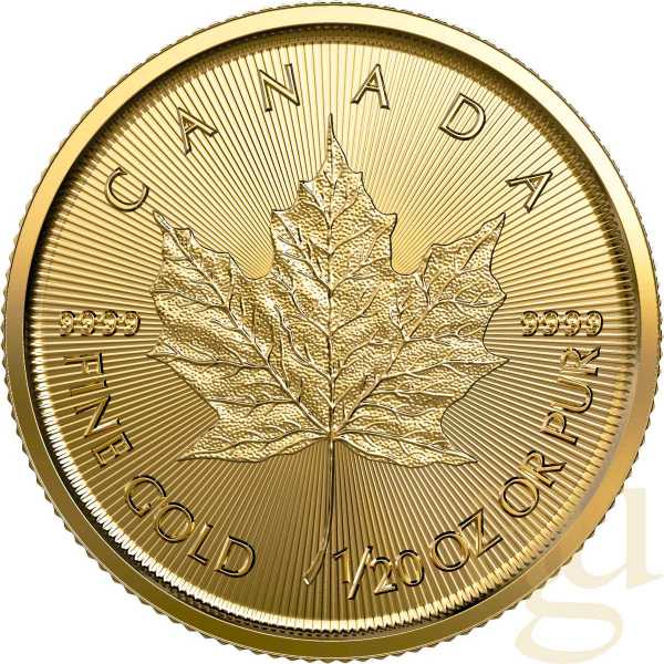 1/20 Unze Goldmünze Maple Leaf 2019