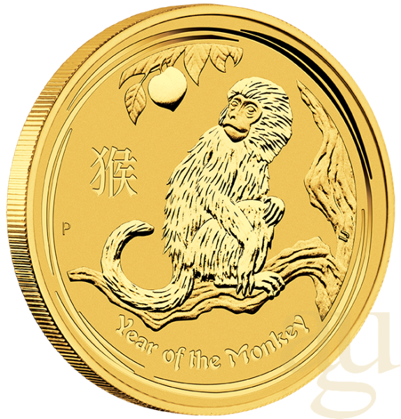 1/20 Unze Goldmünze Australien Lunar II Affe 2016