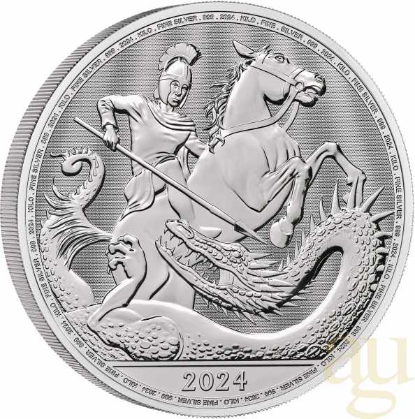 1 Kilogramm Silbermünze St. George and the Dragon 2024