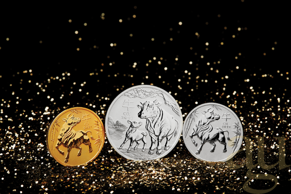 1 Unze Silbermünze Australien Lunar III Ochse 2021