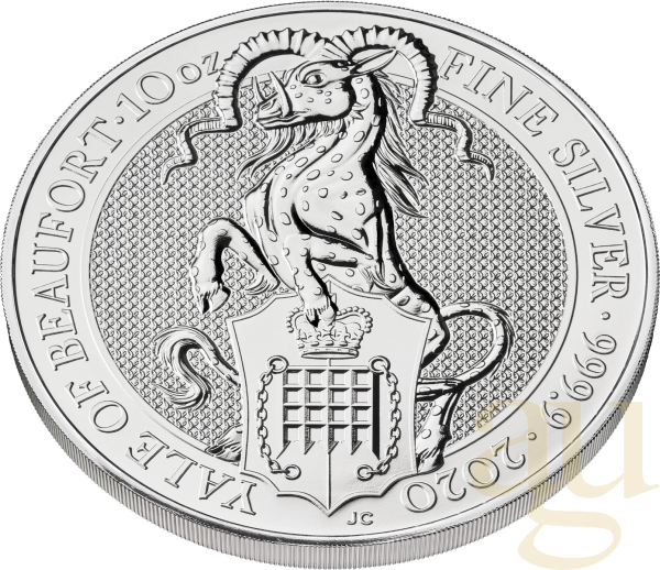 10 Unzen Silbermünze Queens Beasts Yale 2020
