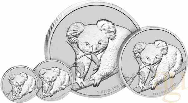 1 Kilogramm Silbermünze Australien Koala 2010