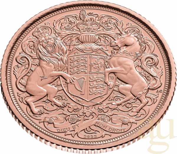 1/2 Pfund Goldmünze Memorial Sovereign King Charles 2022