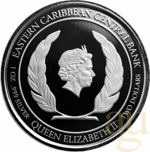 1 Unze Silbermünze EC8 St. Vincent & The Grenadines - Warship 2022 - coloriert