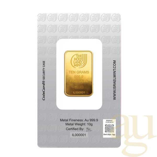 10 Gramm Goldbarren The Holy Land Mint - Dove of Peace