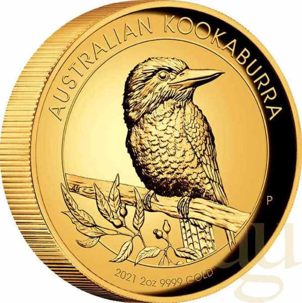 2 Unzen Goldmünze Australien Kookaburra 2021 High Relief