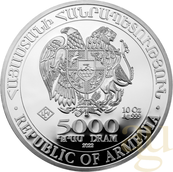 10 Unzen Silbermünze Armenien Arche Noah 2022