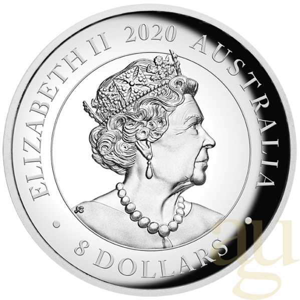 5 Unzen Silbermünze Australien Schwan 2020 - High Relief - polierte Platte