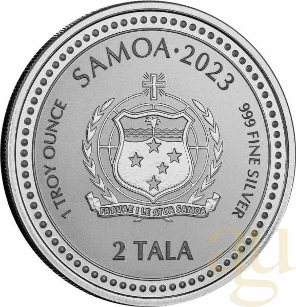 1 Unze Silbermünze Samoa Seepferdchen 2023