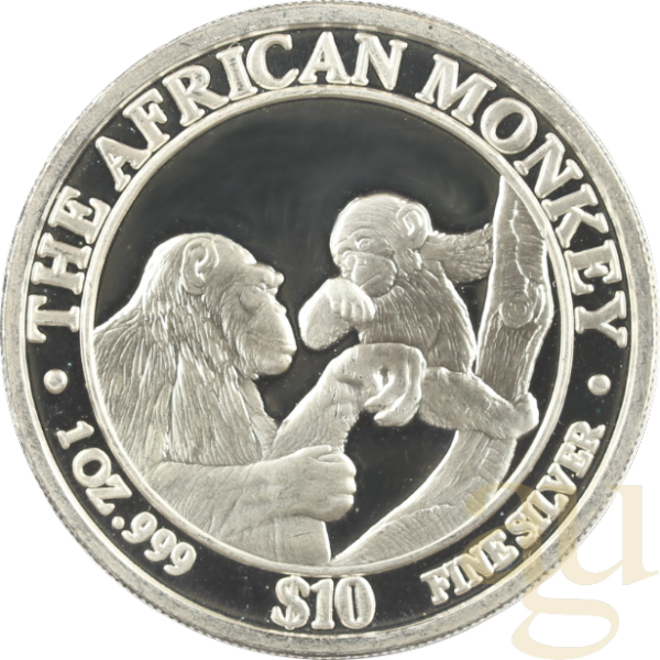 1 Unze Silbermünze Somali Republic African Monkey 1999