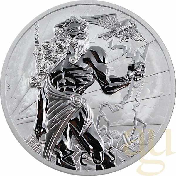 1 Unze Silbermünze Tuvalu - Gods of Olympus - Zeus 2020