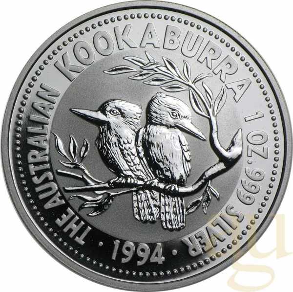 1 Unze Silbermünze Australien Kookaburra 1994