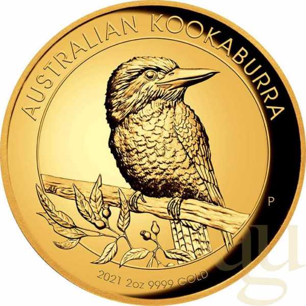 2 Unzen Goldmünze Australien Kookaburra 2021 High Relief