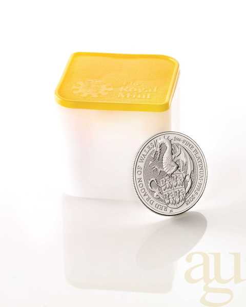 1 Unze Platinmünze Queens Beasts Red Dragon 2018