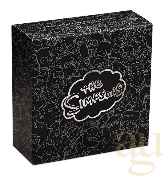 2 Unzen Silbermünze Tuvalu The Simpsons - Homer Simpson 2021 - polierte Platte - High Relief