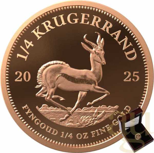 1/4 Unze Goldmünze Krügerrand 2026 - polierte Platte