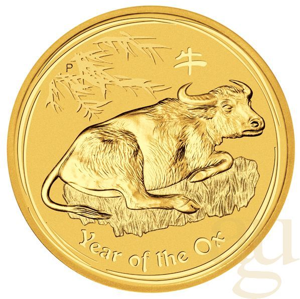 1/20 Unze Goldmünze Australien Lunar II Ochse 2009