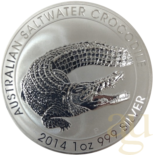 1 Unze Silbermünze Australien Salzwasser Krokodil 2014