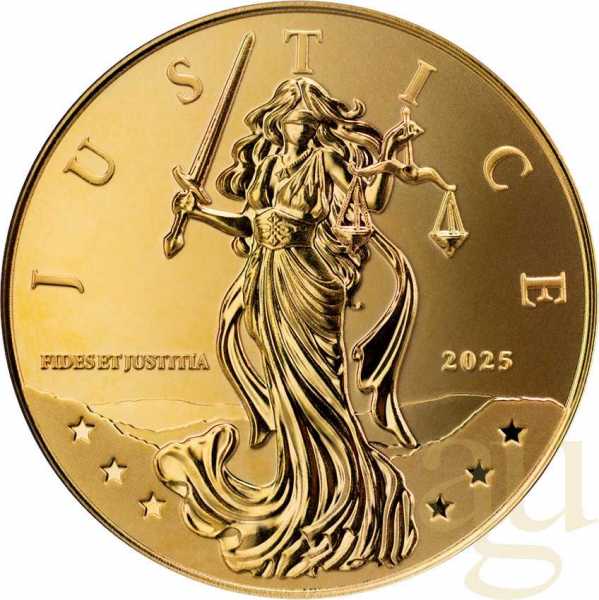 1/10 Unze Goldmünze Niue Lady Justice 2025